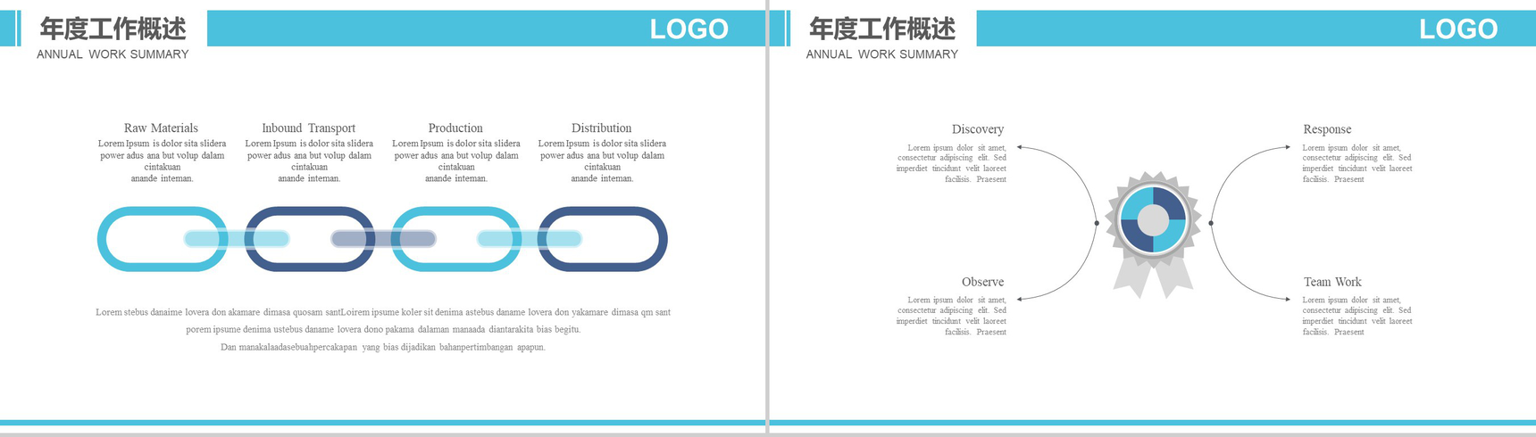 清新简约航空工作汇报PPT模板