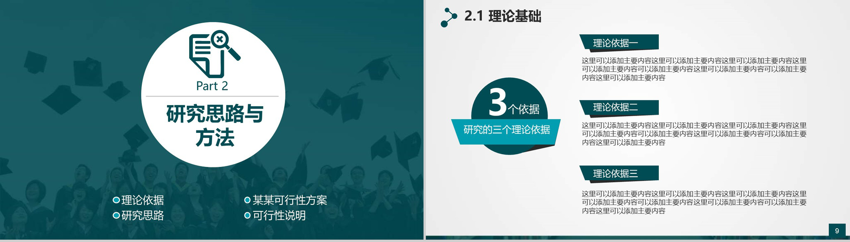 框架完整的论文答辩动态PPT模板