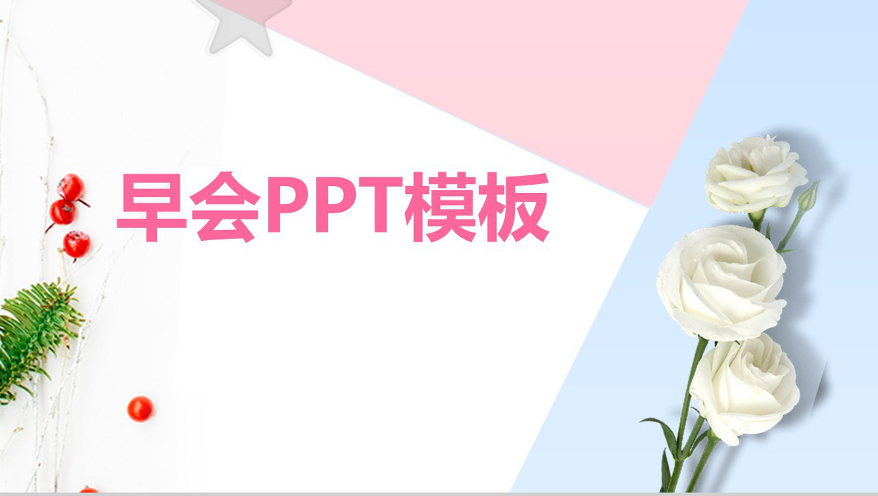 简约保险行业公司晨会PPT模板