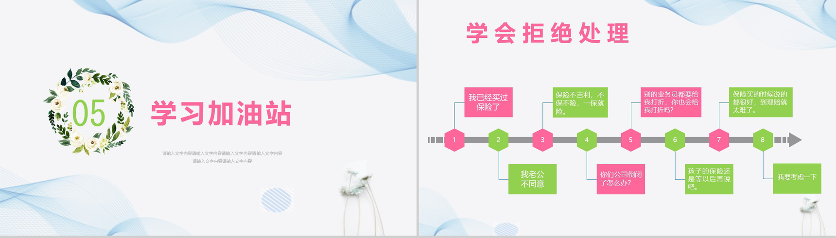 简约保险行业公司晨会PPT模板