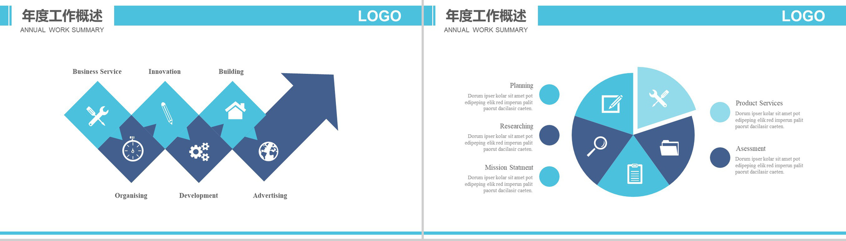 清新简约航空工作汇报PPT模板