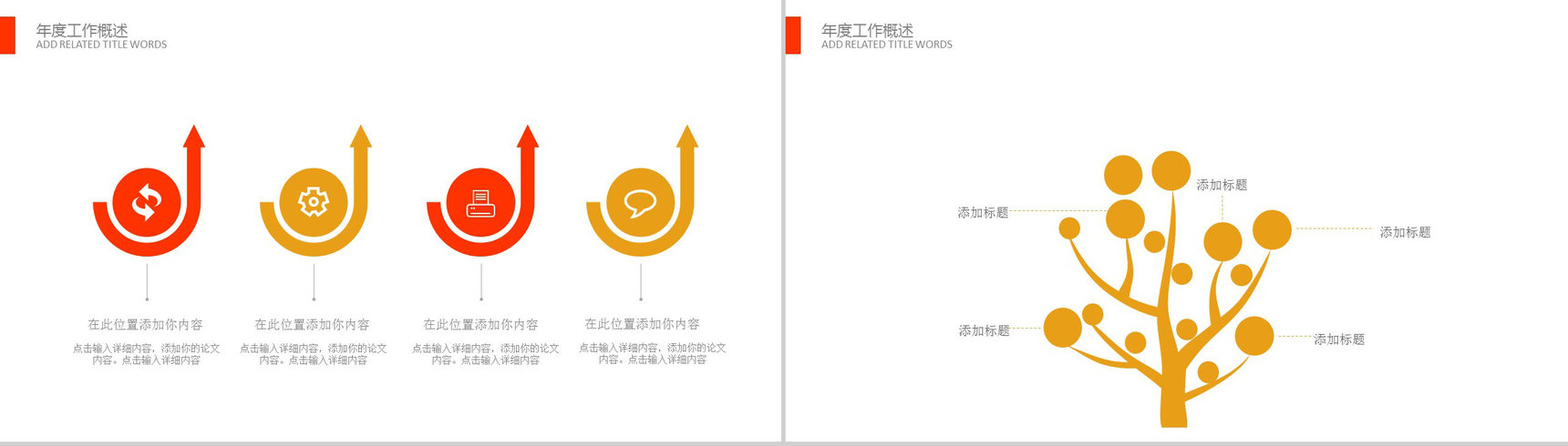 简洁彩色箭头金融行业年度工作总结PPT模板