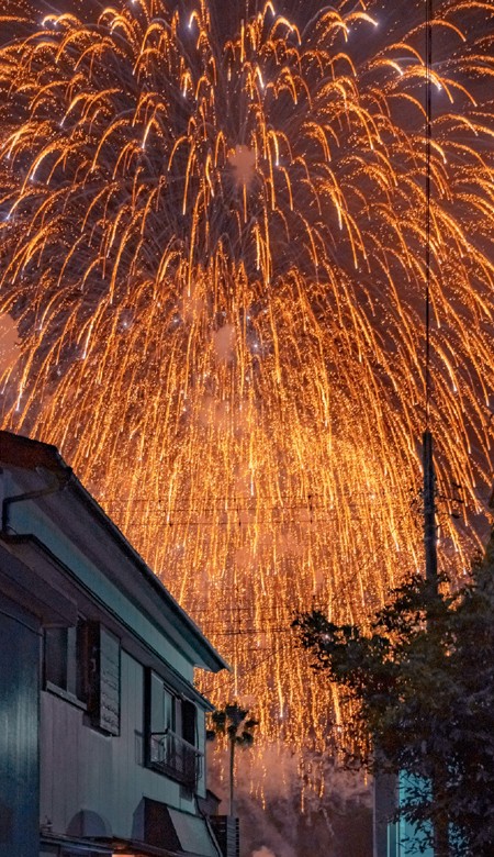 2023氛围感的烟花新年壁纸高清全面屏 漫天的花火像星辰守护着大海