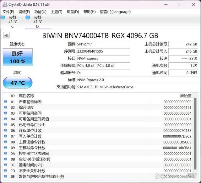 国产品牌PCIe 4.0固态怎么样 佰维BIWIN NV7400固态硬盘详细评测