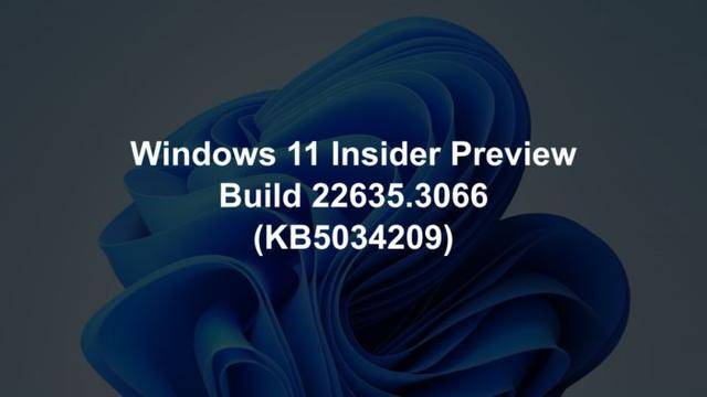 Win11 Beta 22635.3066 预览版发布更新补丁KB5034209 引领80Gb USB4时代