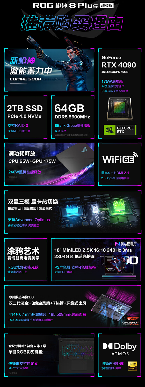 最低11499元！ROG枪神8游戏本全系价格公布：新款CPU+40系显卡