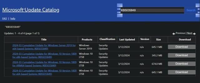 Win10安装3月更新KB5035849时遇到0xd0000034错误