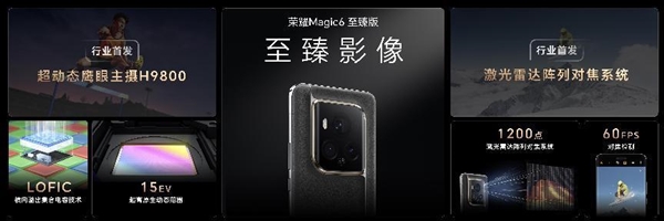 让手机影像可对标单反！荣耀Magic6 至臻版发布：6999元起