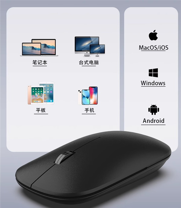 赛技双模无线鼠标官方冲量大促19.9元：兼容Win/MacOS/iOS/Android