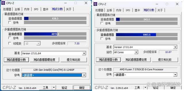 谁才是性价比与性能兼备的王者? 12400F和5700X3D处理器对比测试