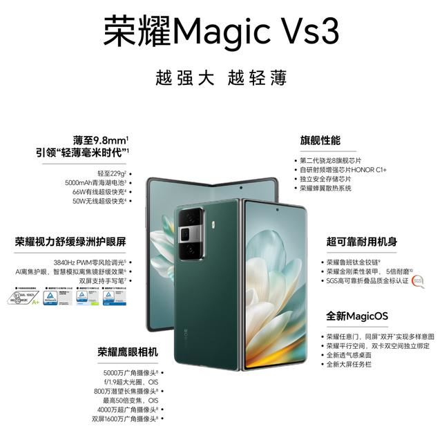 差价500元! vivo X Fold3对比荣耀Magic V3哪款更值得买?