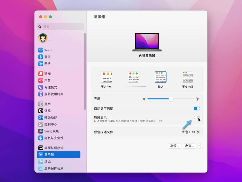 苹果mac怎么关闭原彩显示? Mac禁用原彩显示功能的技巧