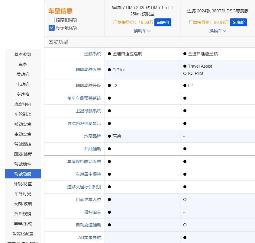 比亚迪海豹07 DM-i碰上全新大众迈腾，差距竟然这么大？