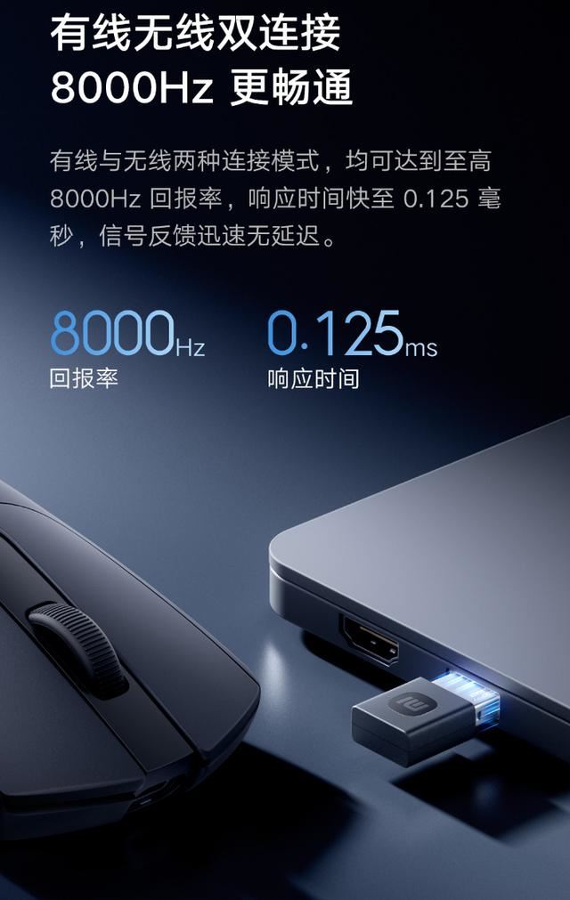 8000Hz回报率 26000 DPI: 279元 小米鼠标X1发布