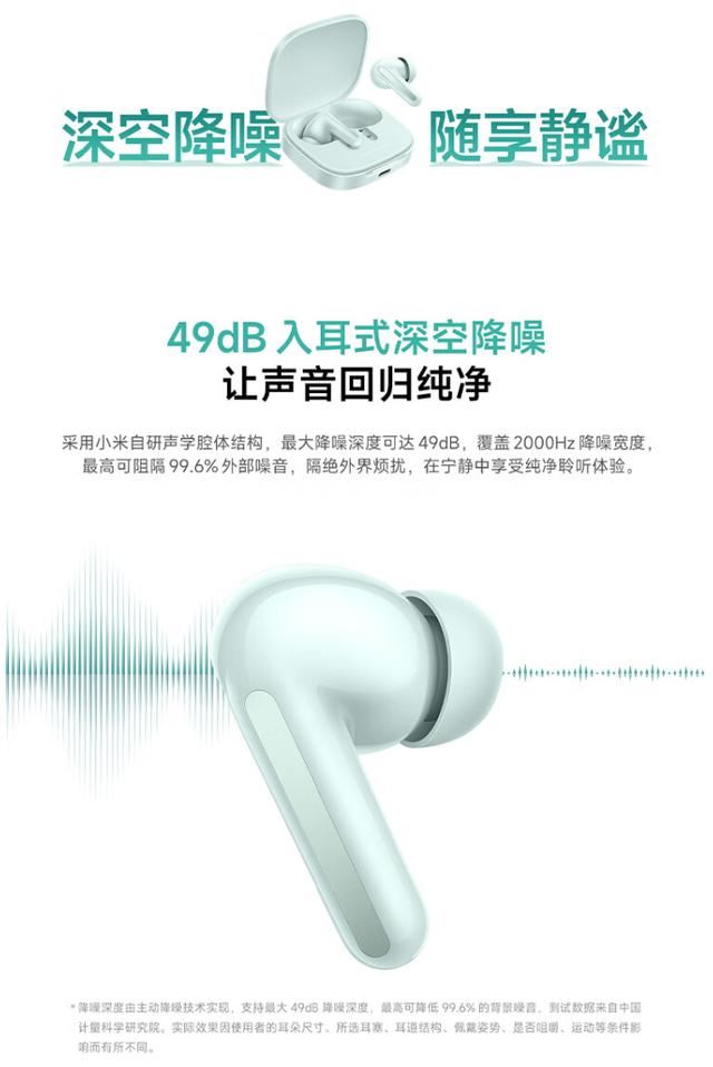 Redmi Buds 6耳机正式发布:199元 续航长达42小时