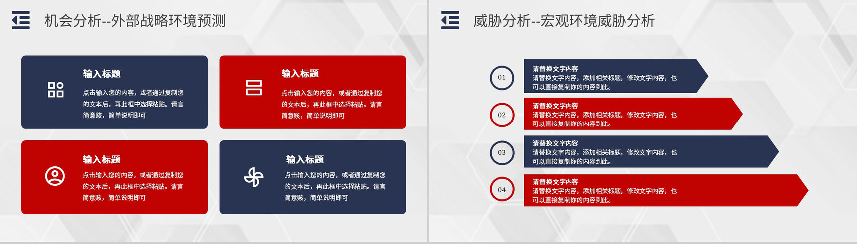 员工部门工作汇报SWOT分析案例企业战略优势劣势PPT模板