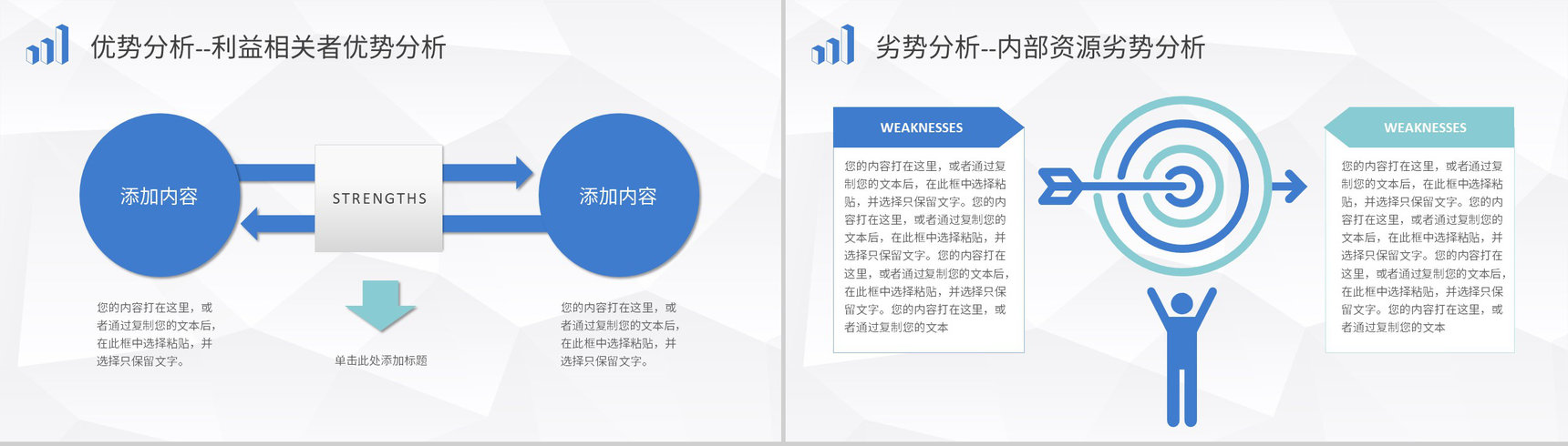 企业战略SWOT分析方法介绍项目分析报告总结PPT模板