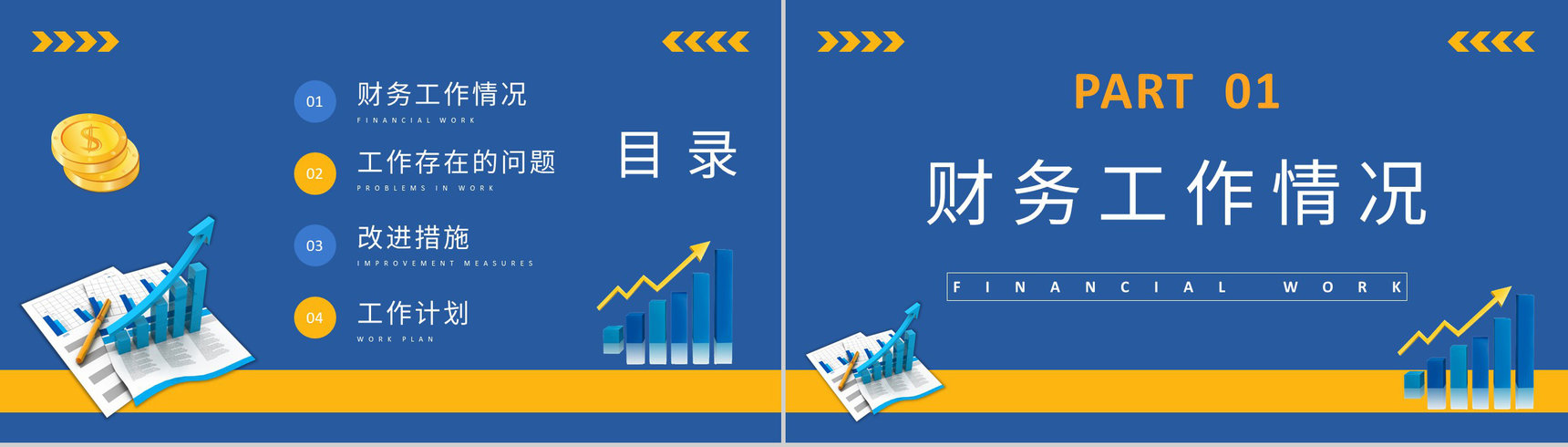 企业经营报告分析数据统计业绩报表整理财务经理工作总结计划PPT模板