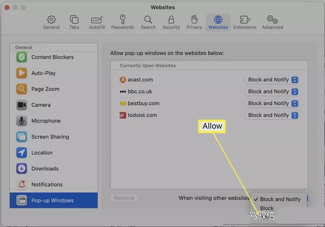 如何在Mac上设置允许弹窗? Mac浏览器允许使用弹出式窗口设置方法