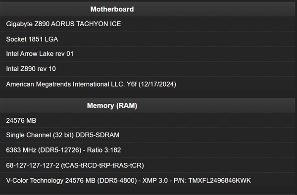 全新世界纪录诞生！全何V-Color内存成功冲上DDR5-12726