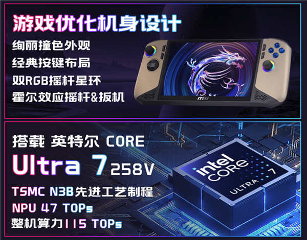 唯一Lunar Lake掌机！微星CLAW 8/7 AI+首发上市：百亿补贴5799元起