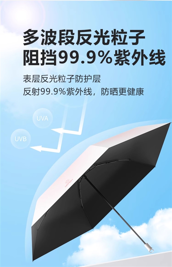 好价速囤：遇格八股加大晴雨伞16.9元发车（晴雨两用）