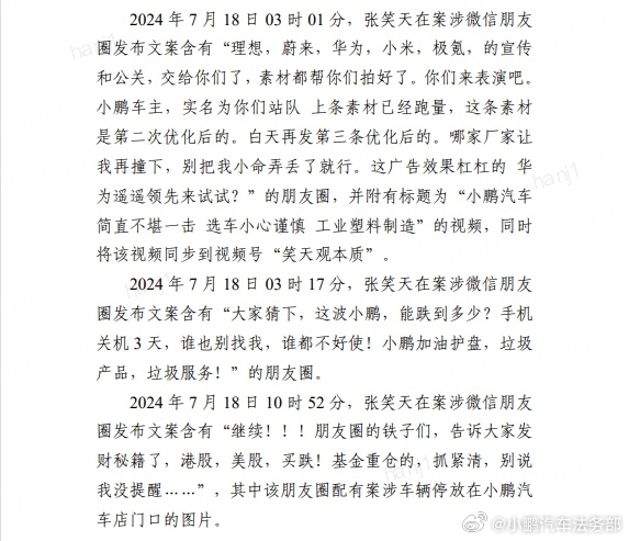 车主称小鹏汽车工业塑料制造 谁买谁上当！被判向小鹏道歉并赔偿