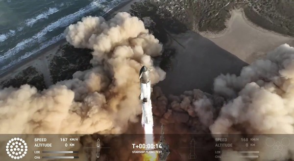 SpaceX星舰第八次试飞发射升空 助推器成功回收